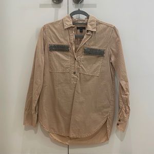 Cute blush pink J Crew shirt with beading detail